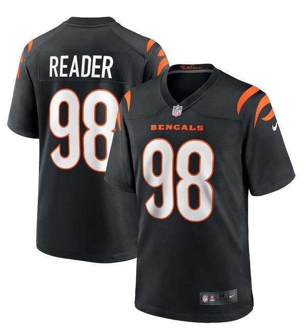 Men's Cincinnati Bengals #98 D.J. Reader Black Stitched Game Jersey